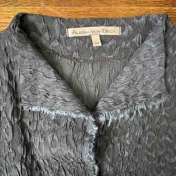 Stunning Alexia Von Beck Midnight Blue A-line Jacket Blazer-Size Small - Picture 6 of 10